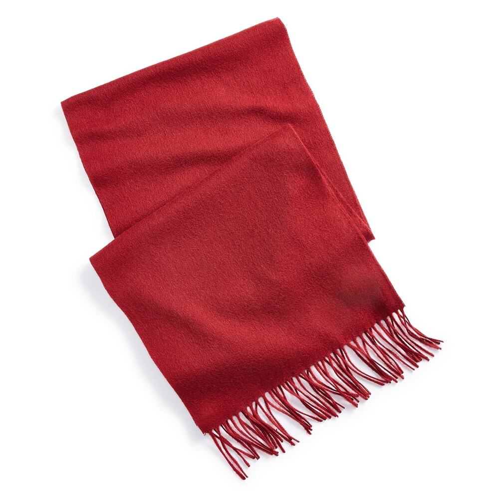Club Room 100% Cashmere Red Scarf NEW